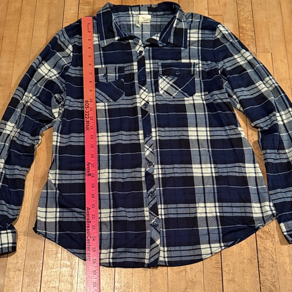 Passport Blue and White Checkered Button Down Shirt